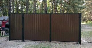 Купить распашные ворота из профнастила Железногорск, цена от 2701 руб.
